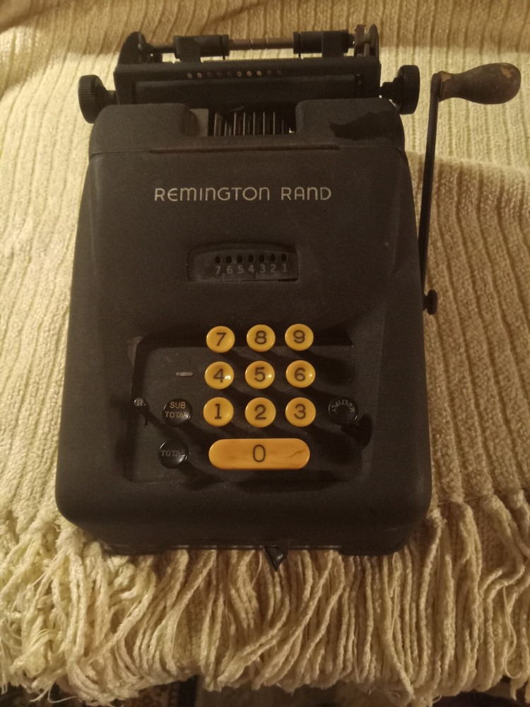 vintage remington rand adding machine