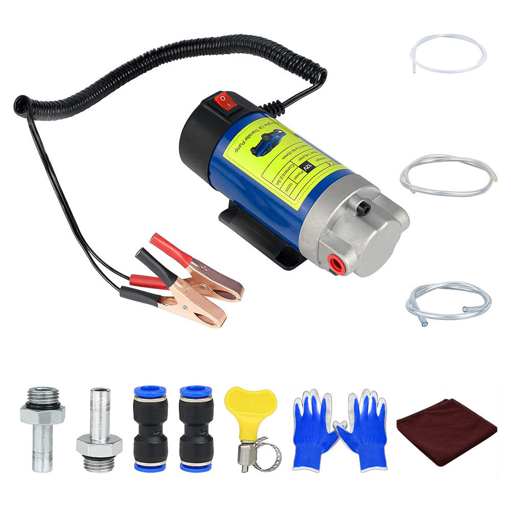 Electric Engine Oil Transfer Extractor Fluid Suction Pump Diesel Siphon Car Tool