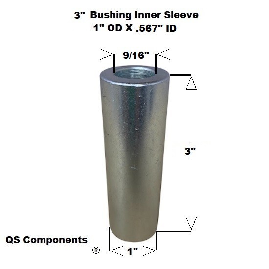 3" Width 9/16" Hole Polyurethane Bushing Kit