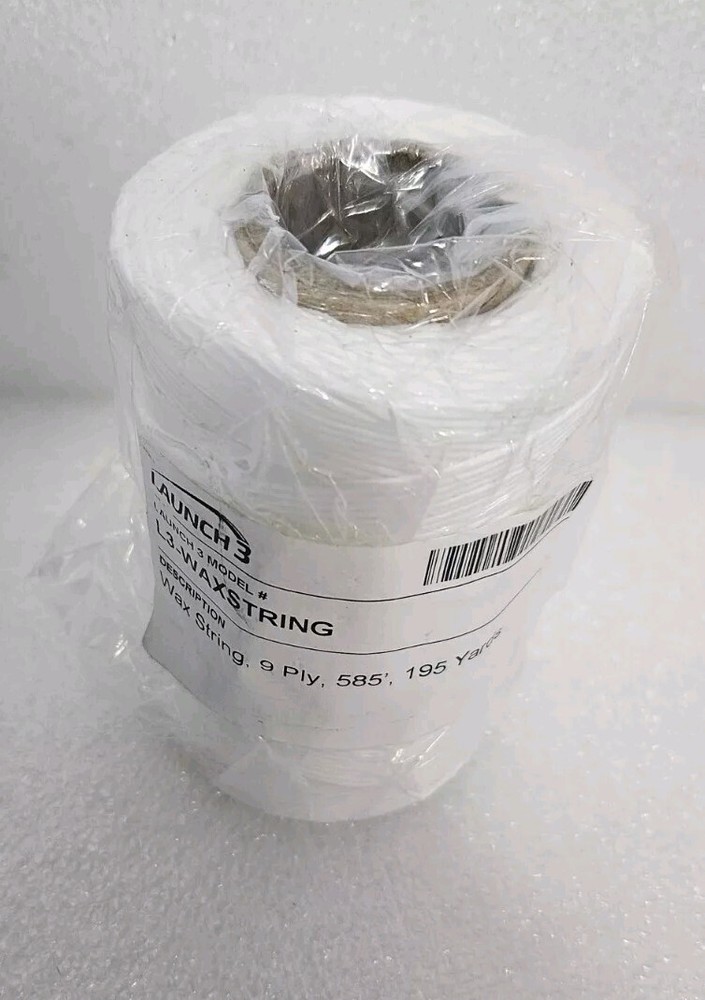 LAUNCH 3- Wax Lacing Cord Nylon String 195 Yards NEW