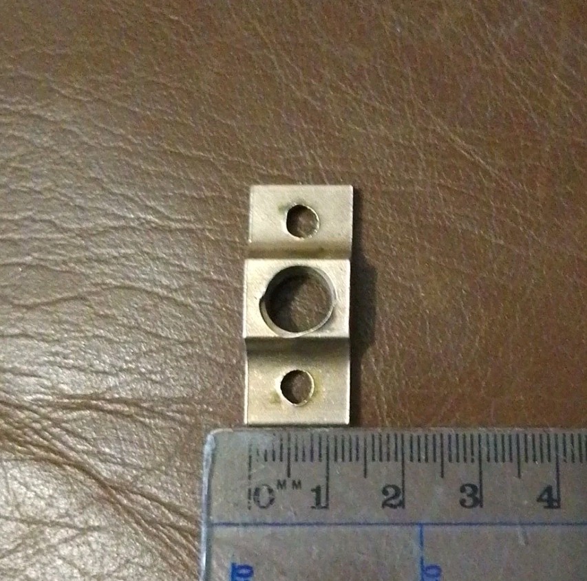 Small Vintage Solid Brass Rectangle Fanlight Security Catch for Butterfly Screw