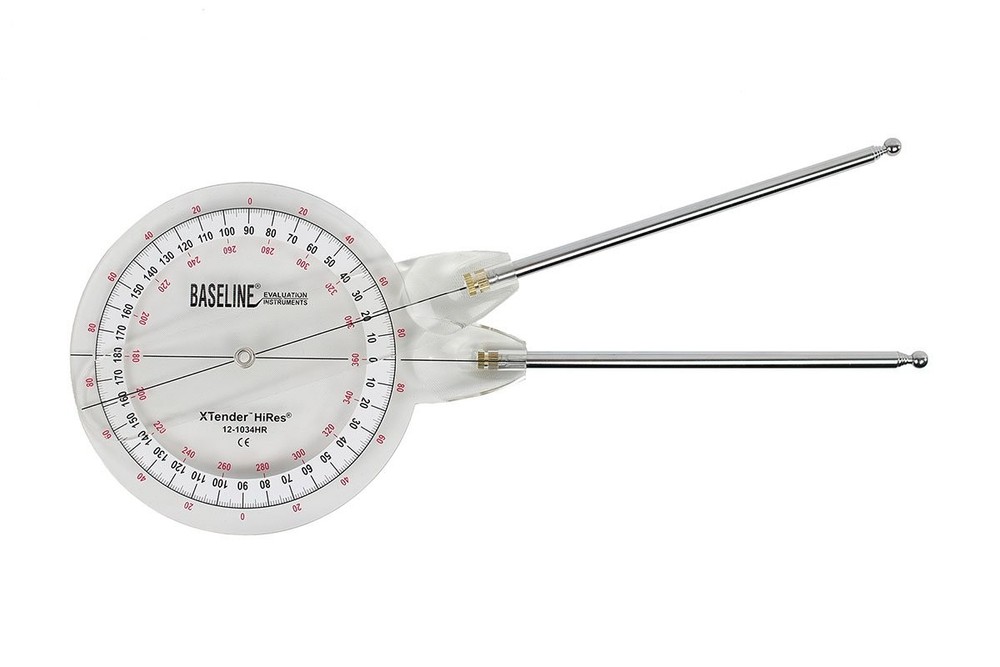 121036 Extendable Goniometer 360 Degree Range Extendable Arms 9" 3