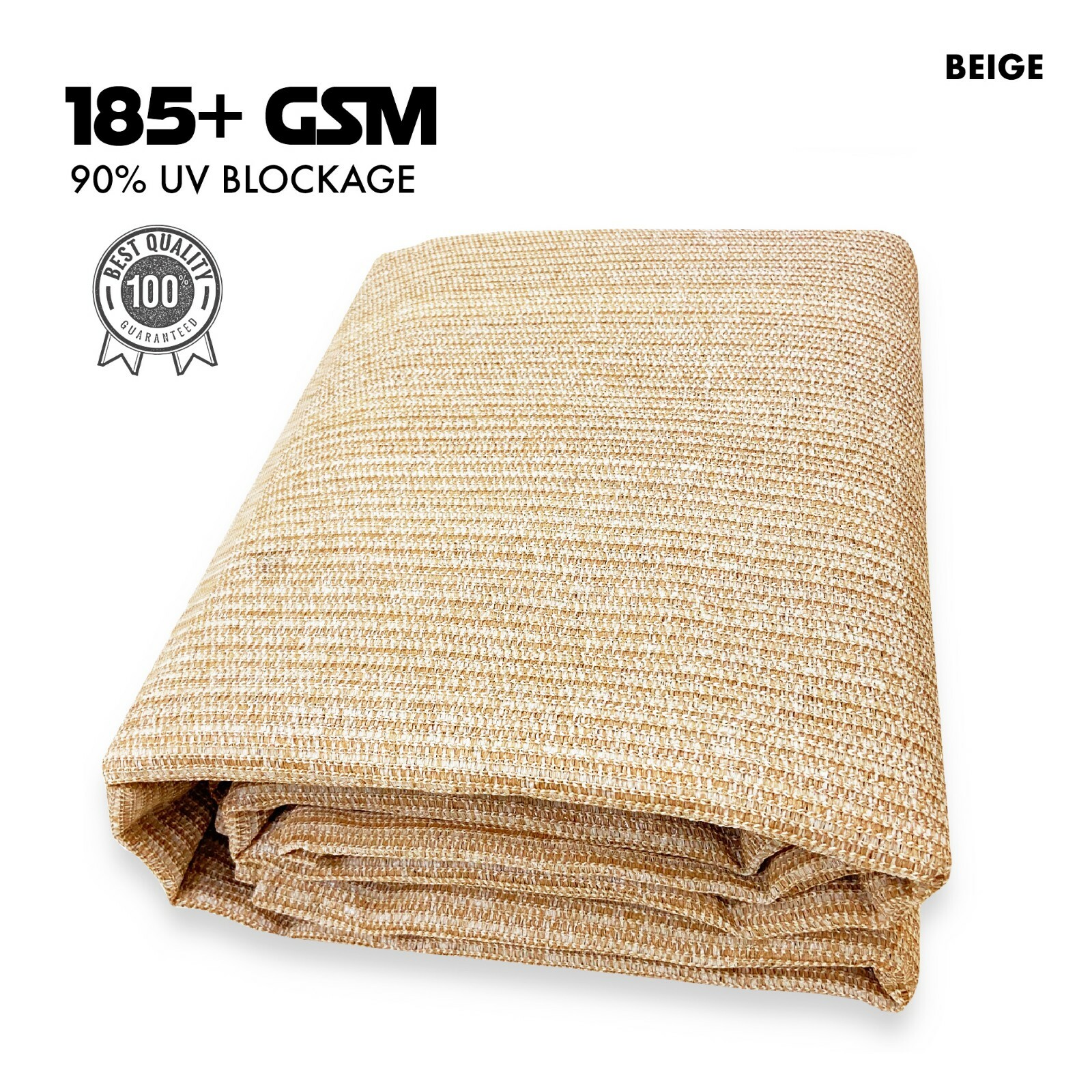 Heavy Duty Straight Edge Sun Shade Sail Pergola Canopy 90% Shade Cloth w/Grommet