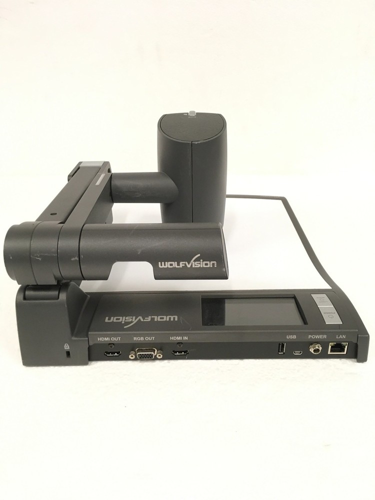 WolfVision VZ-8plus4 1080p Document Camera Visualizer, No Ac Adapter, WORKING