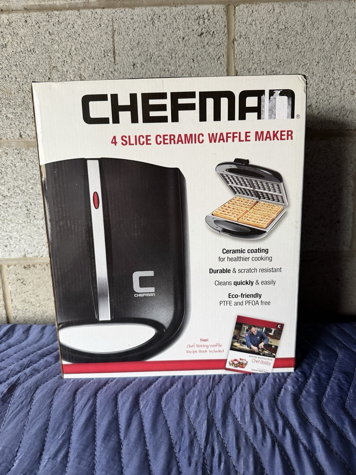 CHEFMAN 4 Slice Waffle Maker NEW