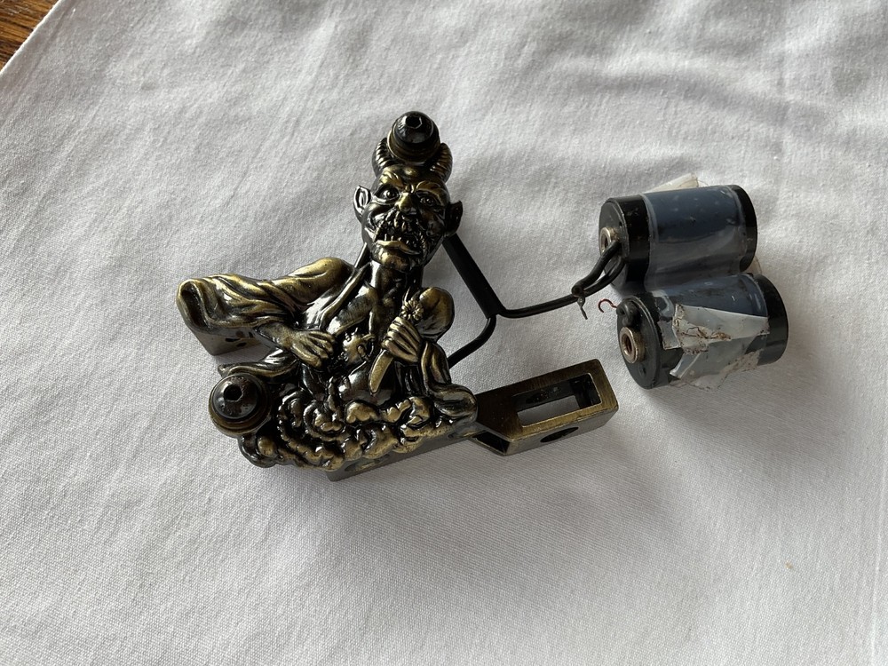 Devil Demon Tattoo Ink Painter Metal Goth Skeleton Coil Machine Accessory
