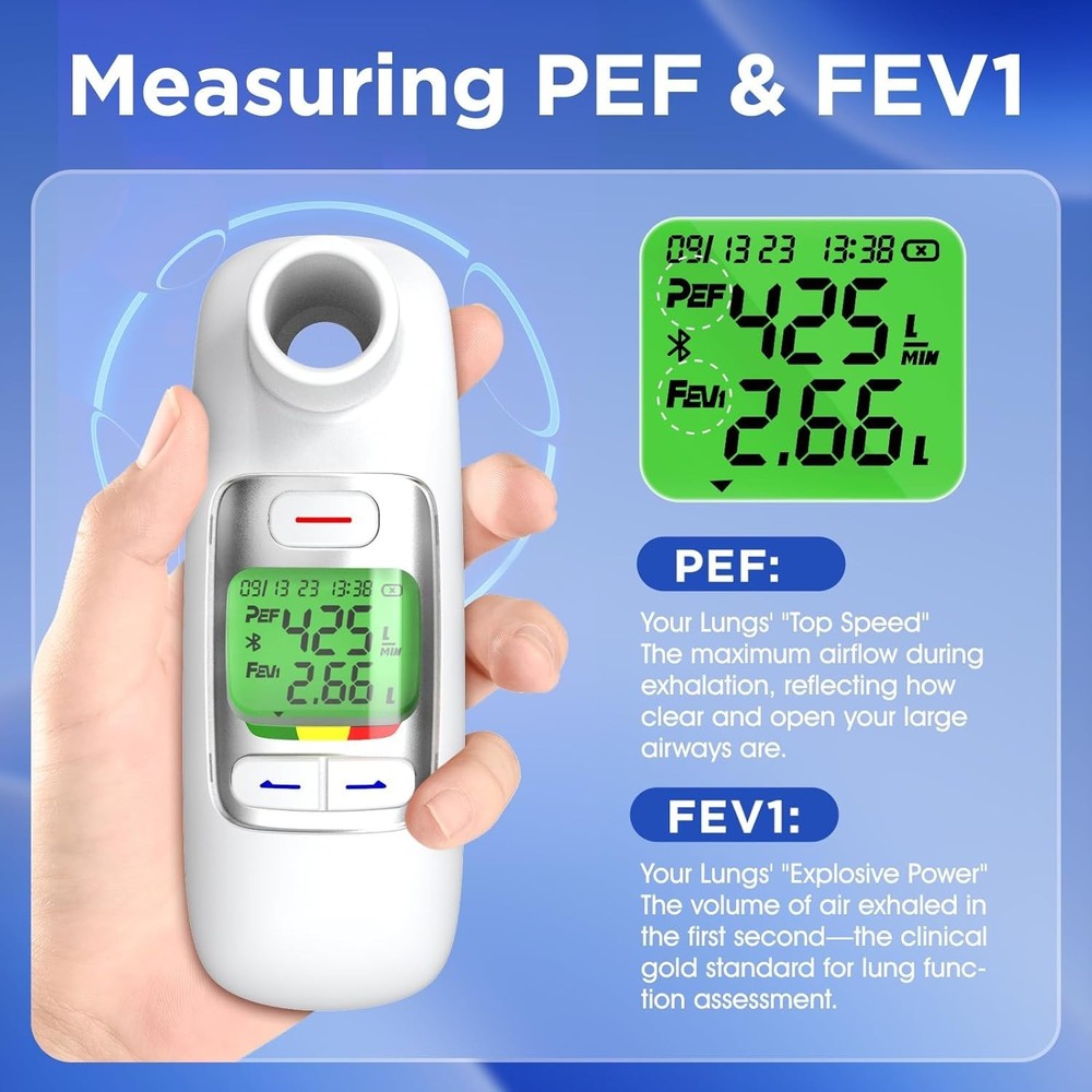 Bluetooth Peak Flow Meter for Asthma Management