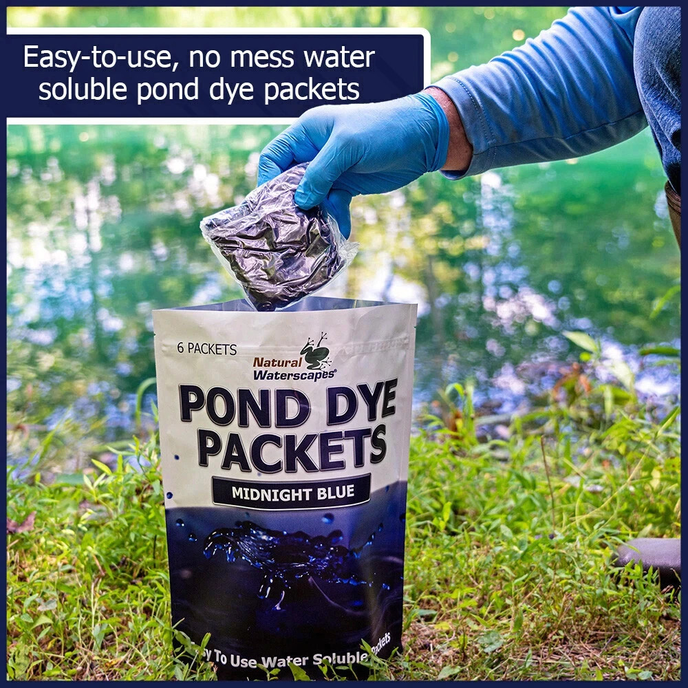 Midnight Blue Pond Dye Packets- 6 water soluble packets