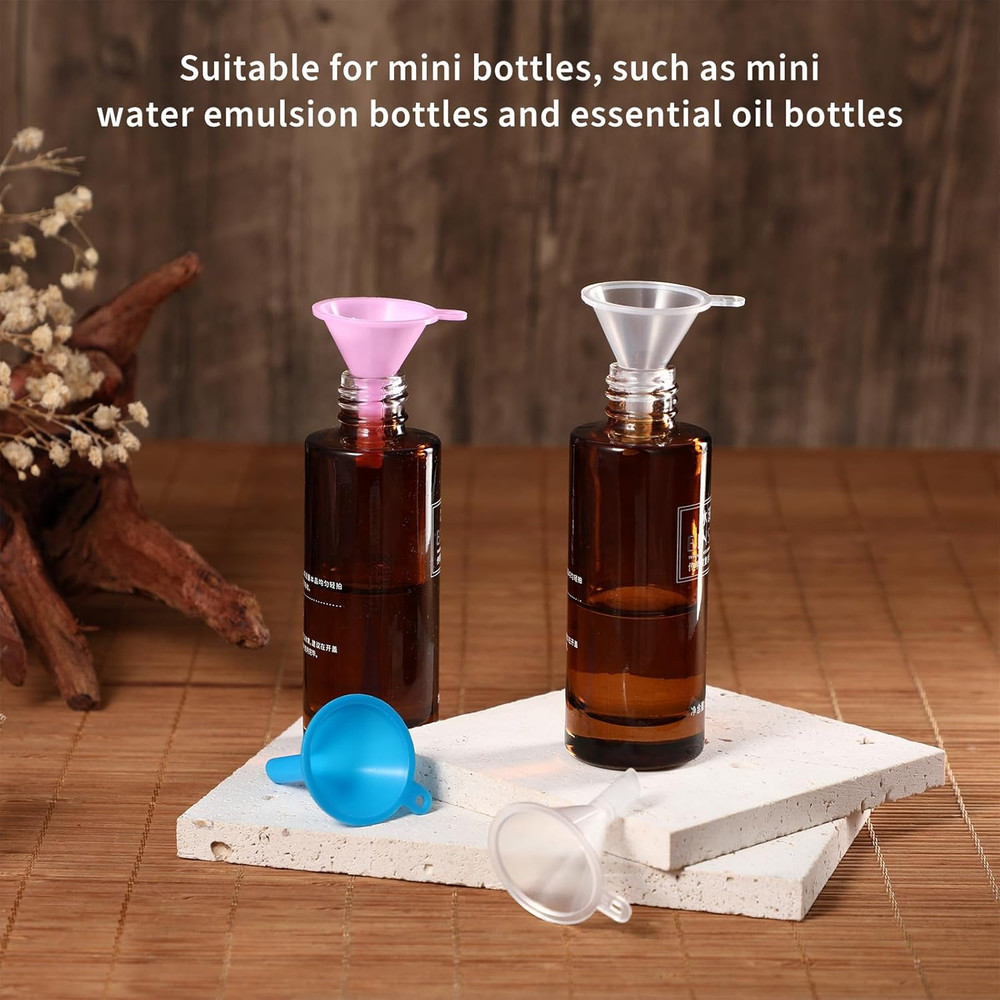 9PCS Plastic Small Funnel Mini Perfume Funnel Filling Small Tiny Bottles Capsul