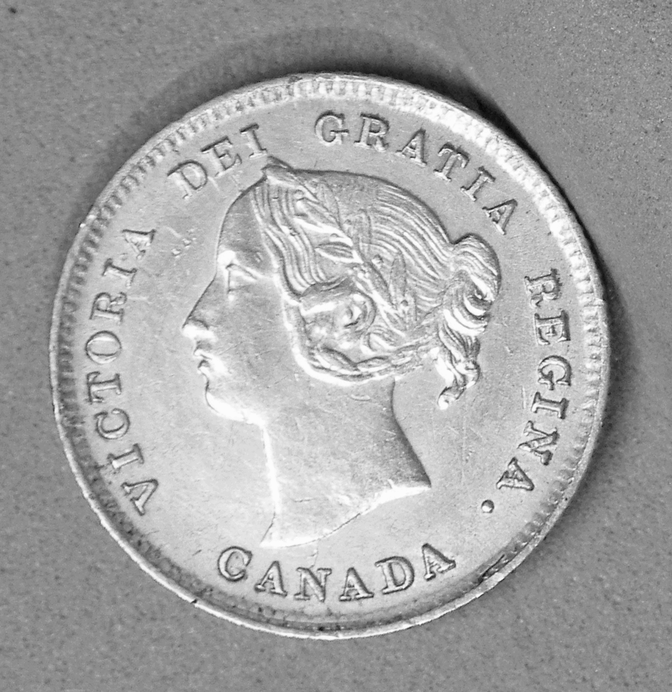 CANADA 1896 5 Cents, KM. About Uncirculated