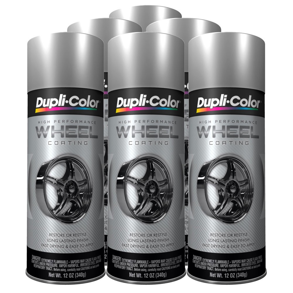 Duplicolor HWP101 (6-Pack), High Performance Wheel Paint, Silver, 12 oz Aerosol