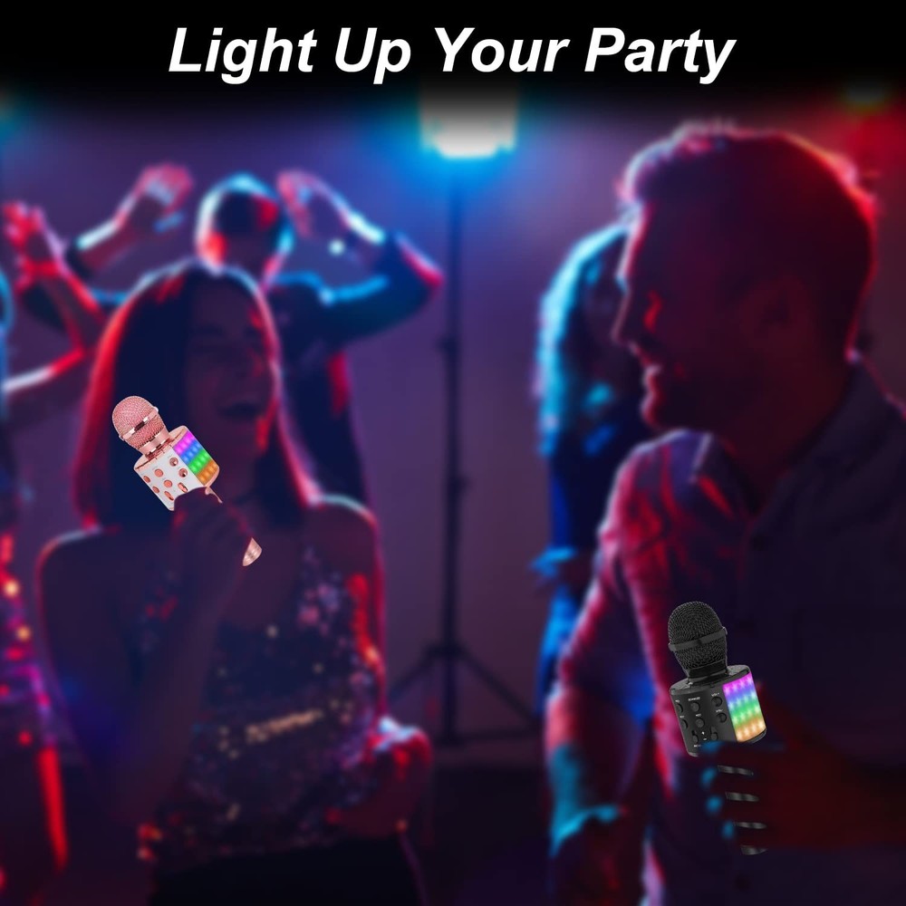 Bluetooth Karaoke Microphone for Singing: Professional Handheld Black2