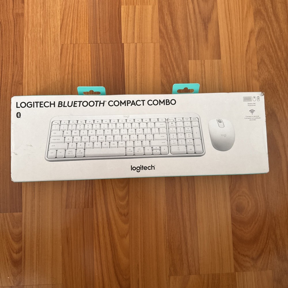 Logitech Bluetooth Compact Combo White (Keyboard + Mouse). New Sealed