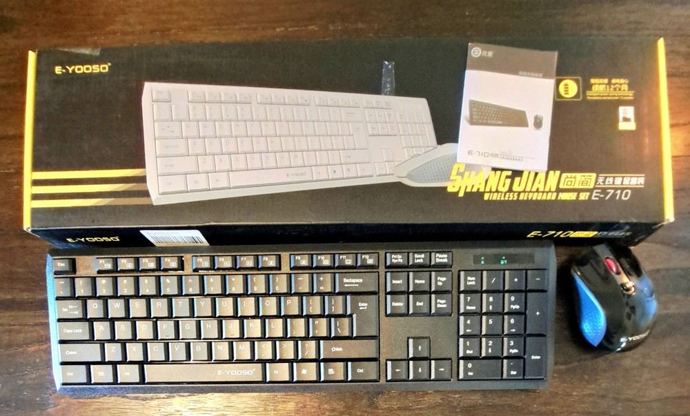 E-Yooso E-710 Wireless Mute slim Membrane Keyboard Mouse Combo