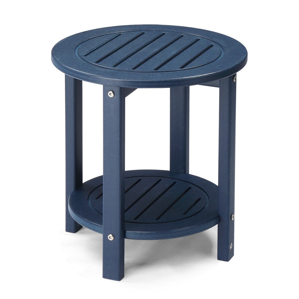 2-Tier Outdoor Side Table, HDPE Adirondack Table Patio Side Table