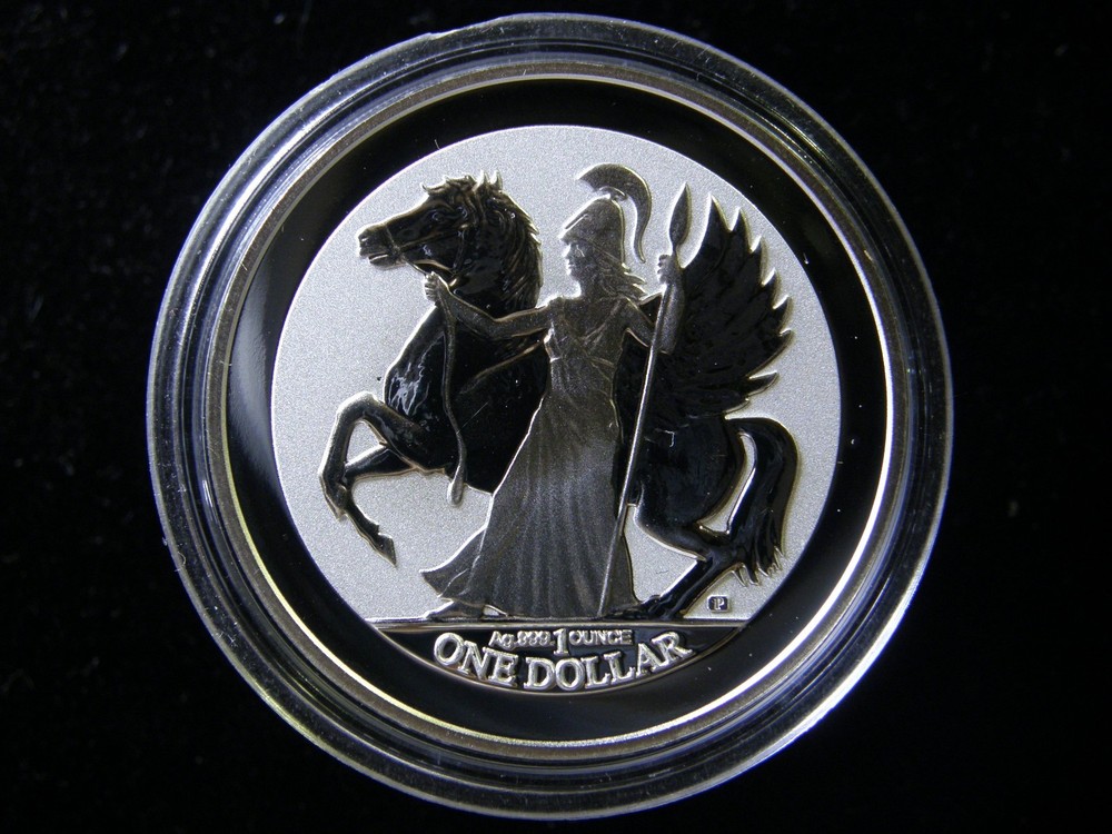 2017 British Virgin Islands Pegasus 1oz Silver Coin Reverse Proof