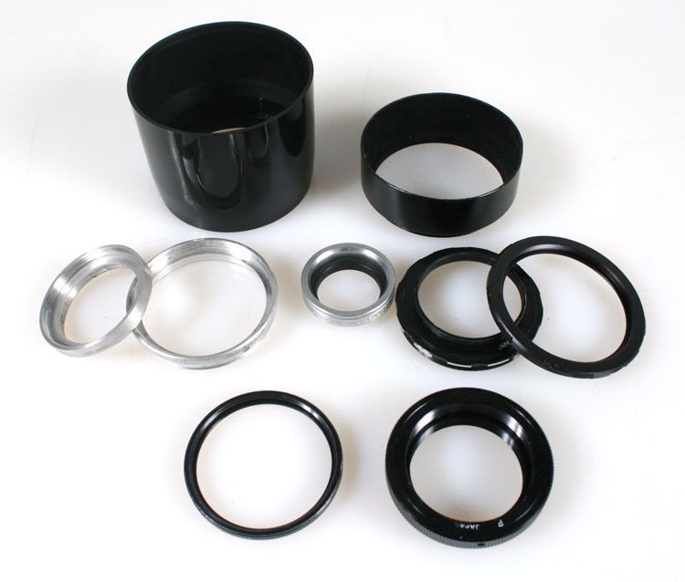 MISC. ADAPTER RINGS   HOODS, VARIOUS SIZES