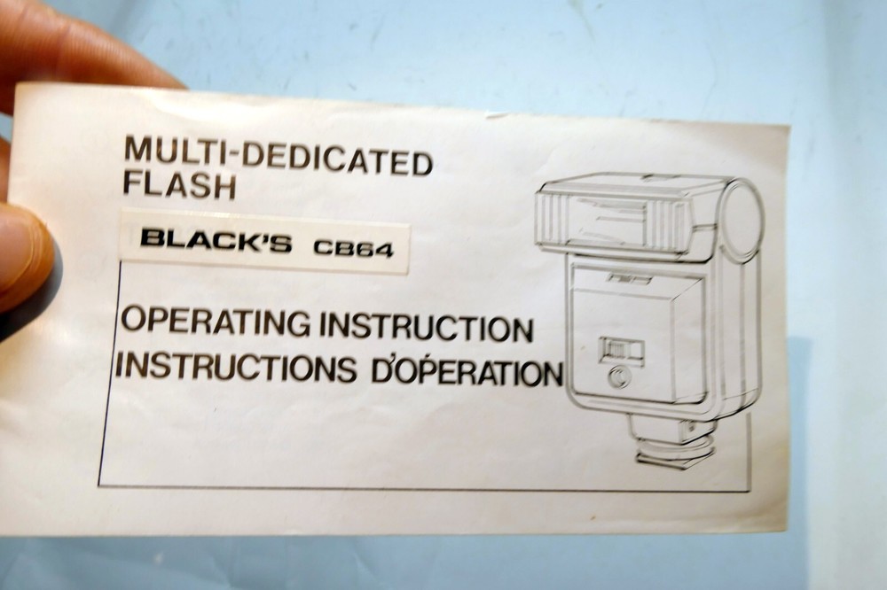 Black's SB64 flash Operating Guide Manual
