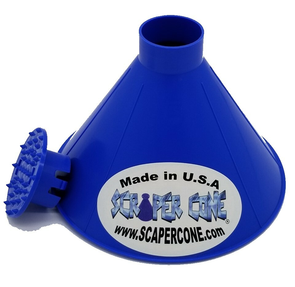 The Original Scraper Cone Ice Scraper With the Twist & Lock Cap Made In The USA
