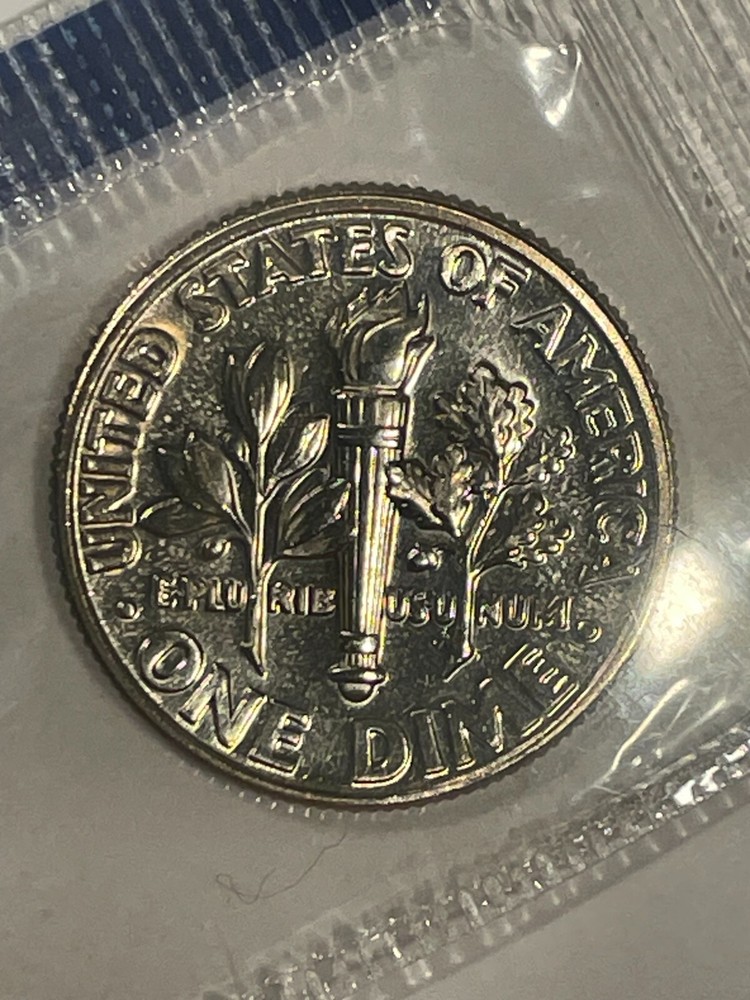 1991 P BU Roosevelt Dime in US Mint cello