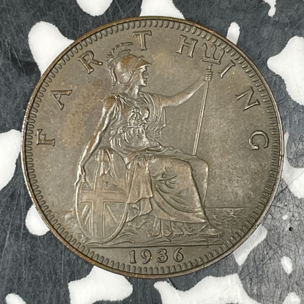 1936 Great Britain Farthing Lot#C7037 Nice!