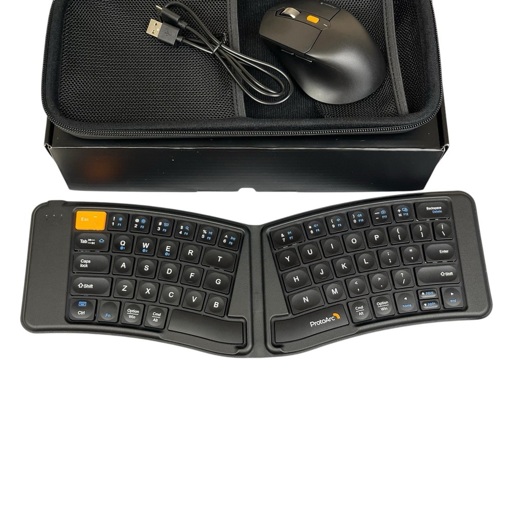 ProtoArc XKM03 Bluetooth Ergonomic Foldable Keyboard and Mouse No Dongle Tested