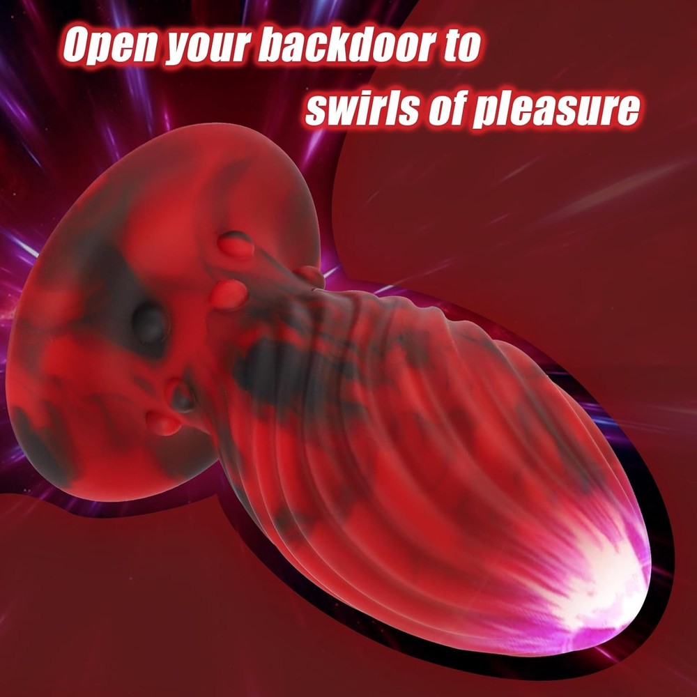 Super Big Anal Plug Liquid Silicone Butt Plug with Suction Cup Base for Advanced