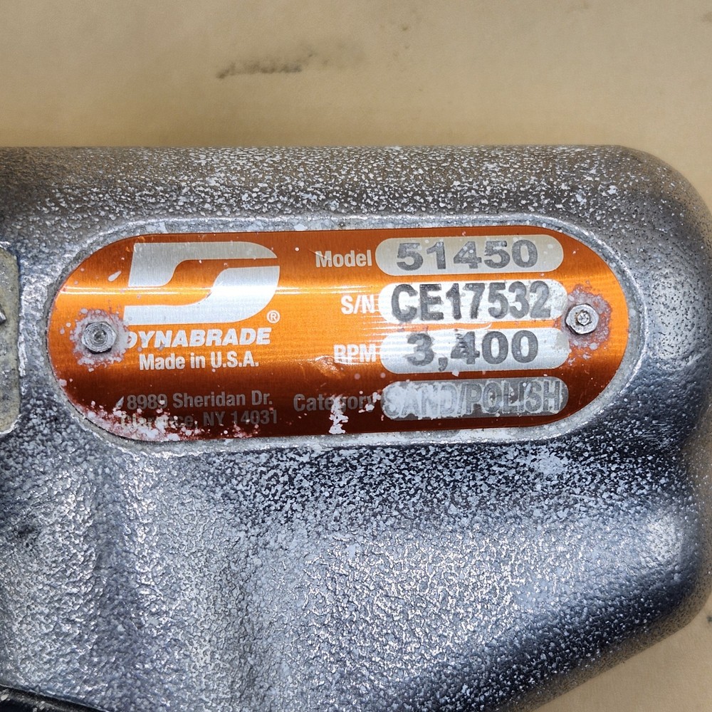 Dynabrade 51450 Two-Hand Rotary Buffer 5in-8in Air Tool Tested Works