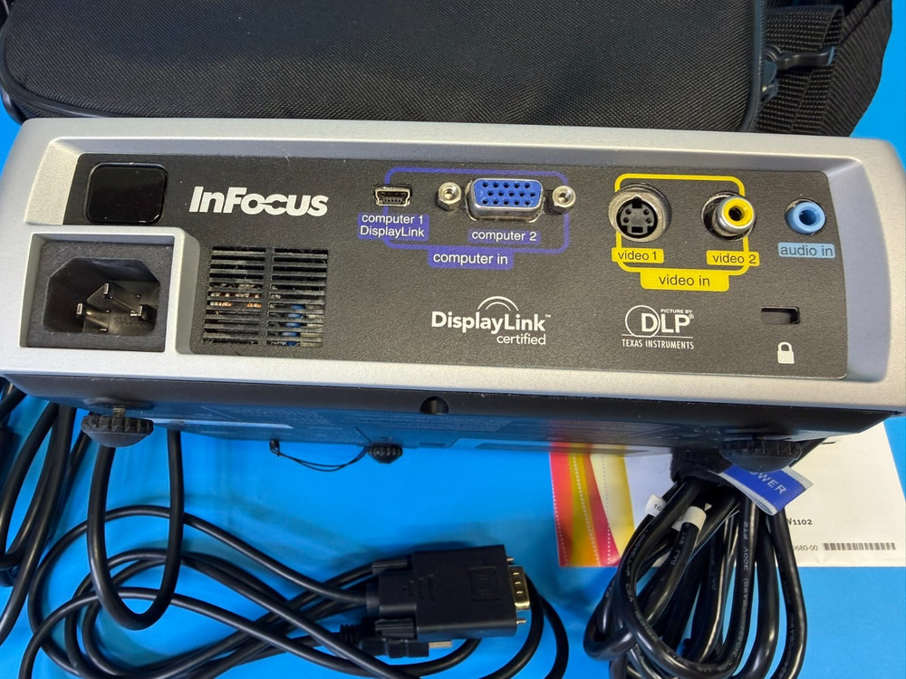 In Focus In1100 Computer Projector ~ No Remote ~ TESTED/WORKS