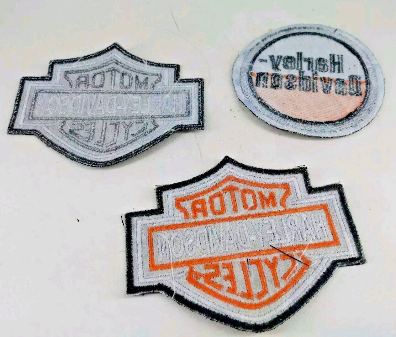 Harley Davidson Embroidered Patches Set Of 3 Sew On Patches NEW