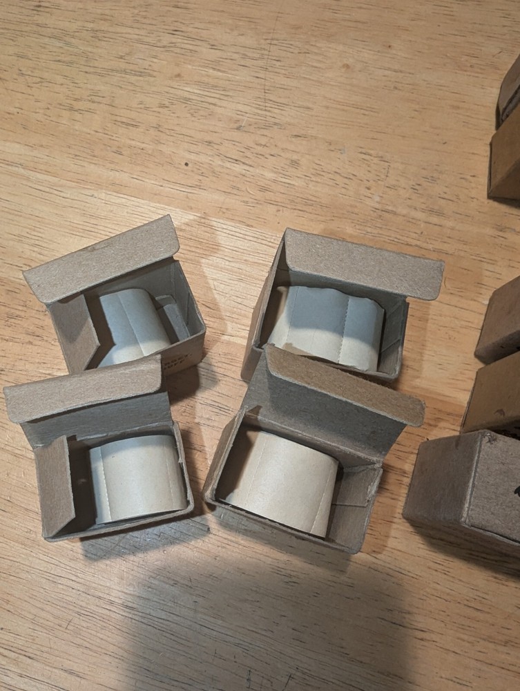 Large Lot WWII GI US Military Gummed Target Pasters White & Black Partial Boxes