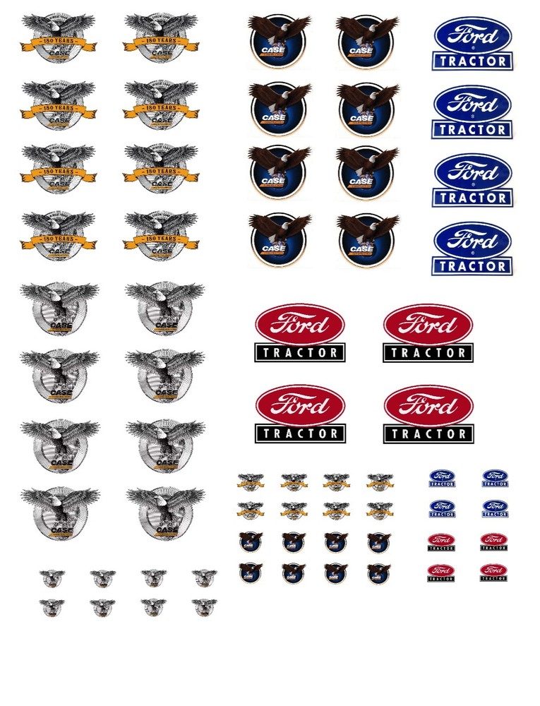 S Scale ( 1/64th ) Tractor / Trailer Decals. " Case "