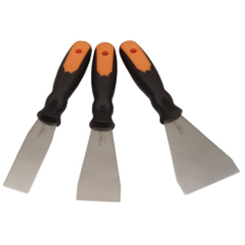 VIM Tools SS7100 3 Piece Flexible Stainless Steel Putty Knife Set