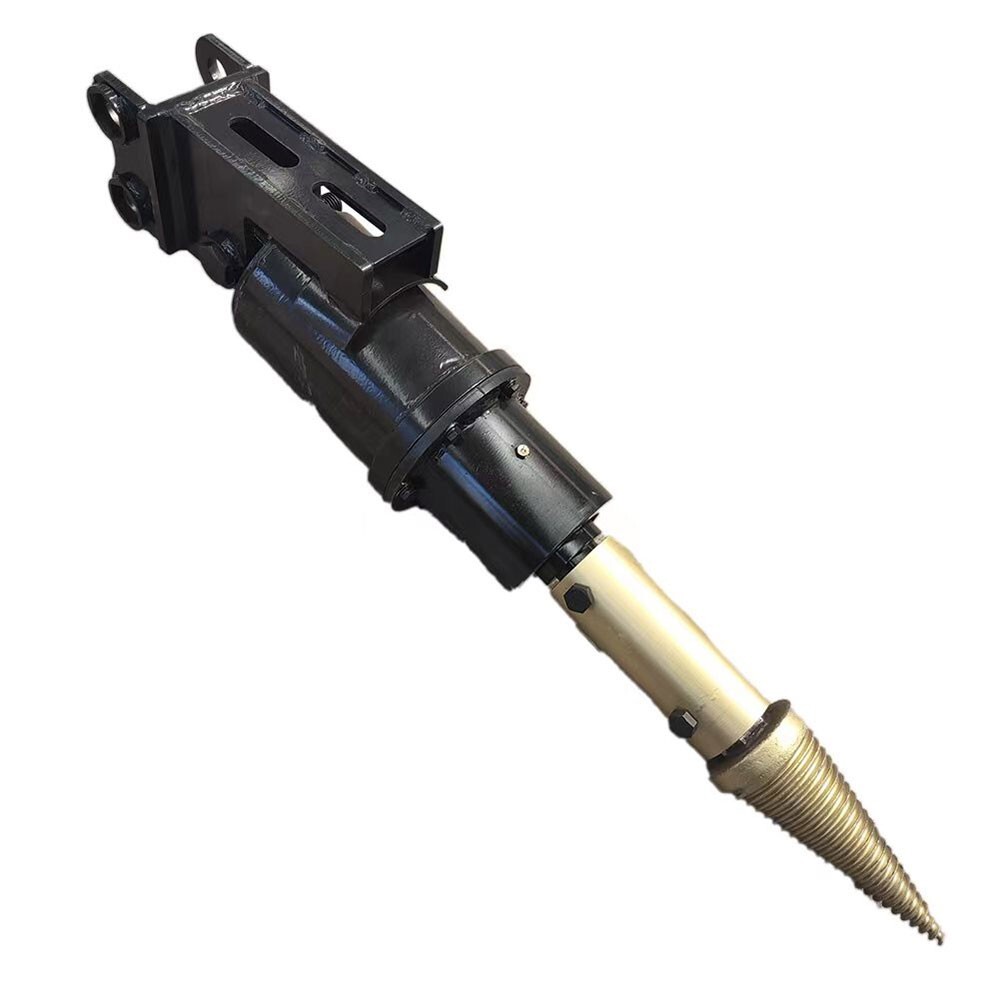 Mini Excavator Attachment Hydraulic Wood Splitting Drill