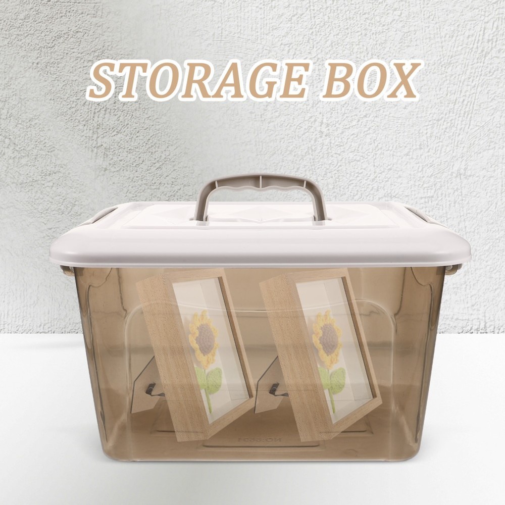 Toy Container Compartment Storage Box Plastic Organizer Bin with Handle