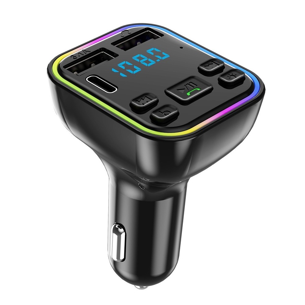 Bluetooth Car Wireless FM Transmitter Adapter 2USB PD Charger AUX Hands-Free