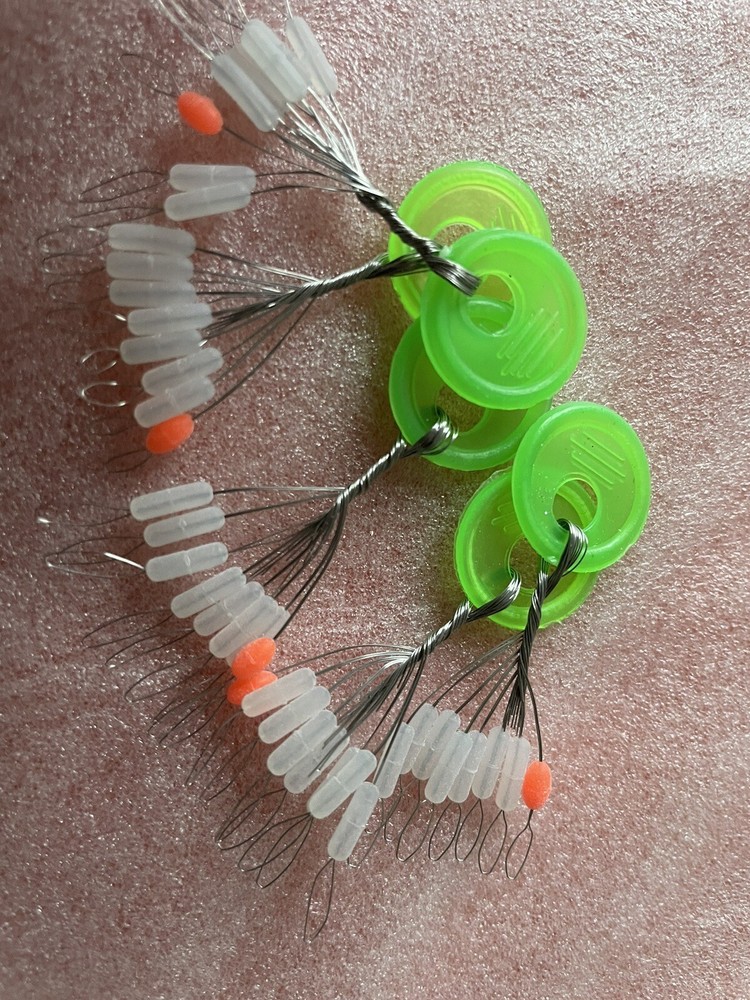 72 X Mix Sliding Float Stops Rubber Grippa Barrel Rig Buffer Line Braid Fishing