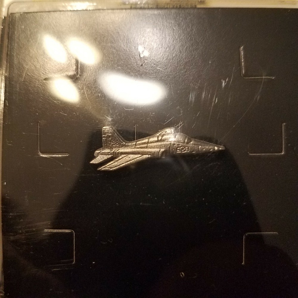 USAF Jet Plane Tie Pin Tie Tack Silvertone
