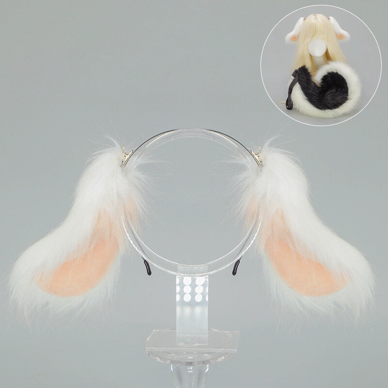 Cute Dog Puppy Drooping Ears Headband Furry Ears&tail Lolita Anime Cosplay