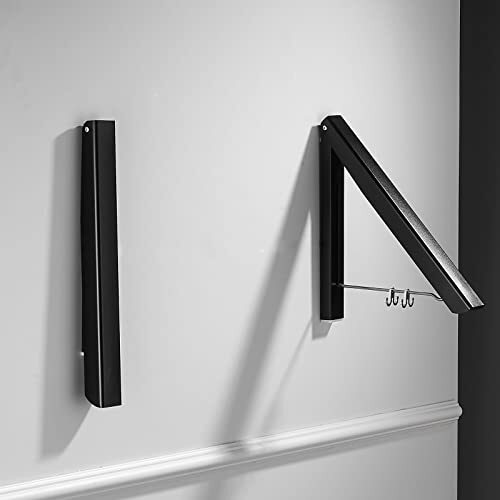 2Pack Retractable Clothes Drying Rack Wall Mounted Collapsible Laundry Hanger