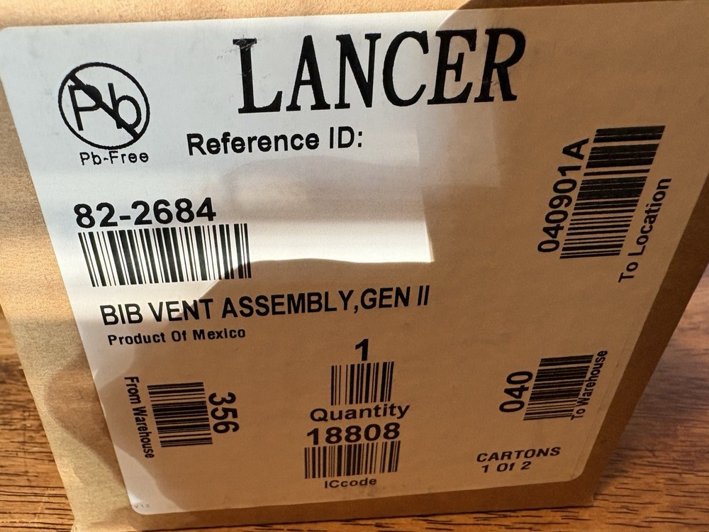 Lancer 82-2684 Bib Vent Assembly