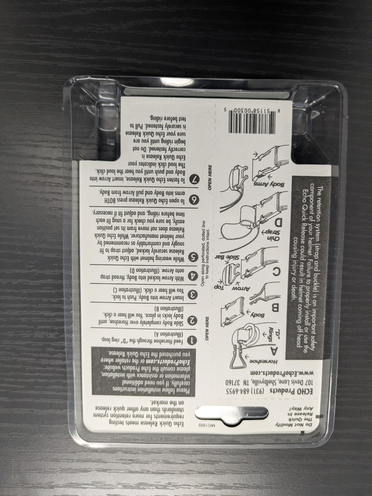 Echo Motorcycle Helmet Quick Release Buckle-the Safety Helmet Chin Strap.