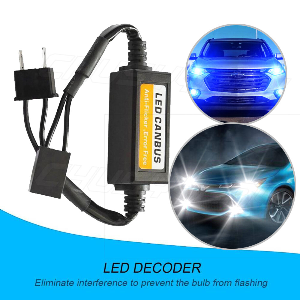 2pcs H7 Headlight LED Canbus Decoder Canceller Error Free Resistor Anti Flicker