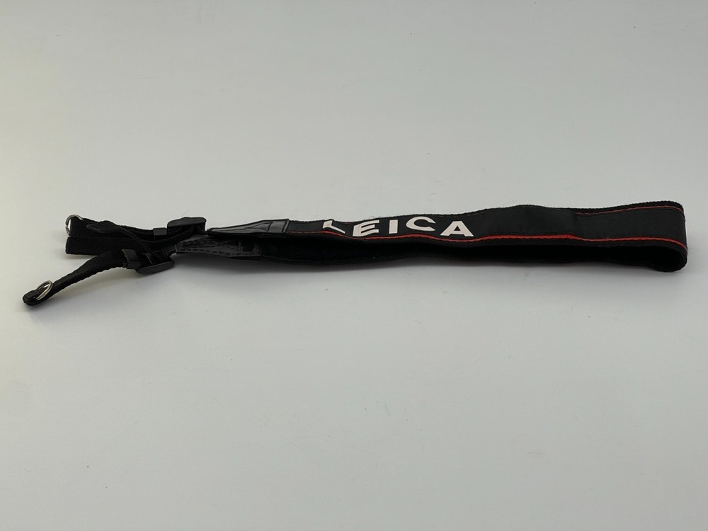 Leica Red & Black Leather Neck Strap