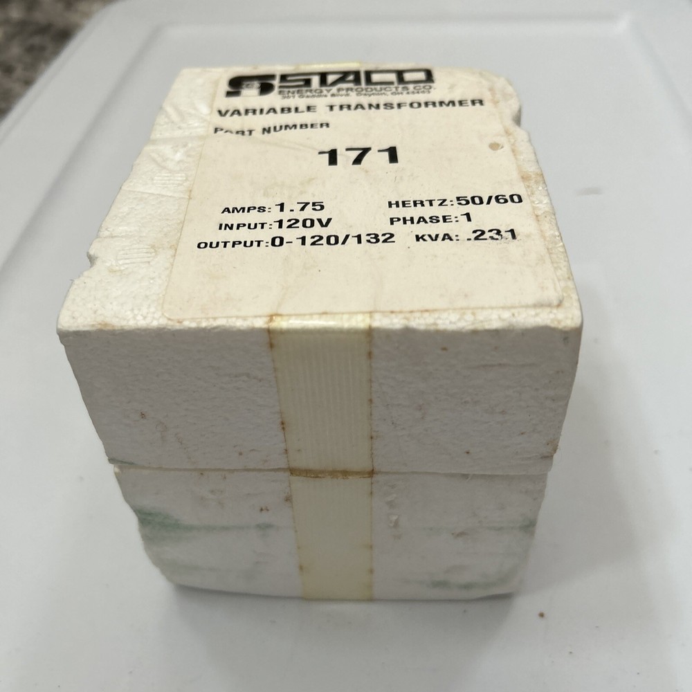 Staco Energy Products Type 171 Variable Autotransformer New In Box