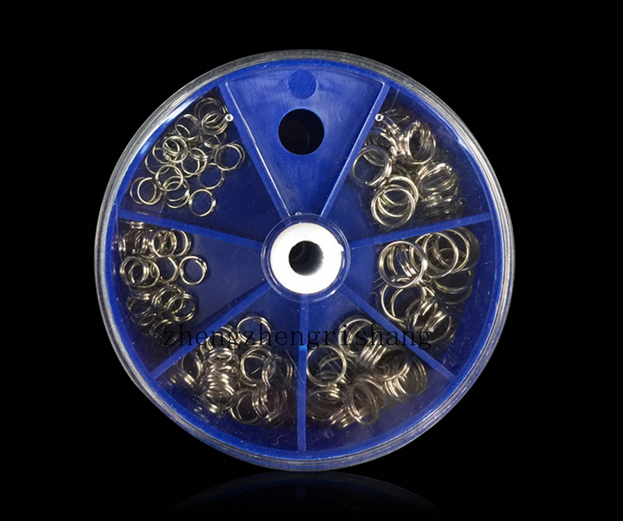 115PCS/Box Stainless Steel Split Ring Jump Rings Round Double Ring Connectors