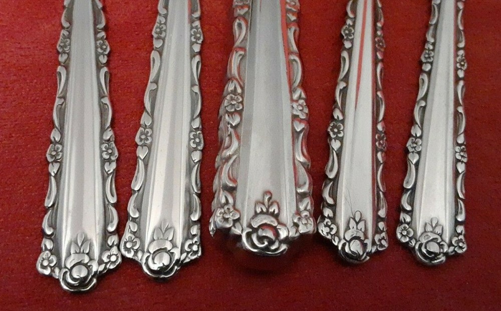 Oneida 18/8 stainless Cherie 1 five piece setting EUC