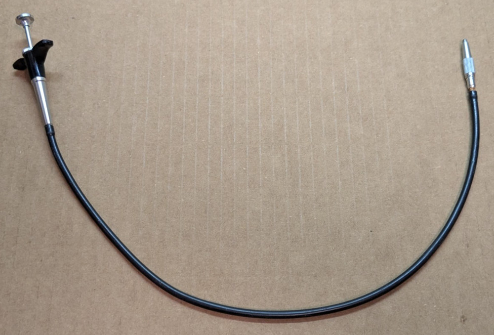 Vintage camera remote locking shutter release, braided cable Japan 20" tested