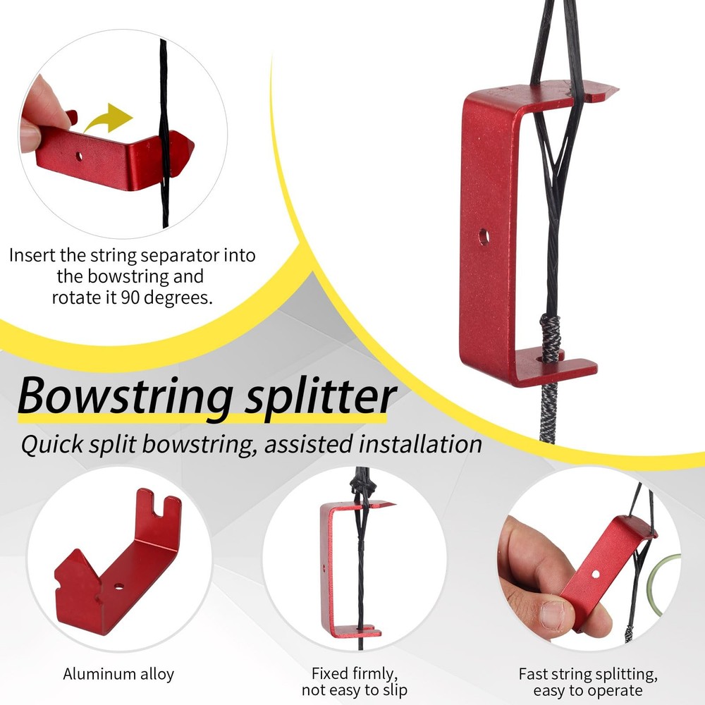 SPG Bow String Silencers for Recurve Bow, Bow String Silencer Set with Fur Ar...