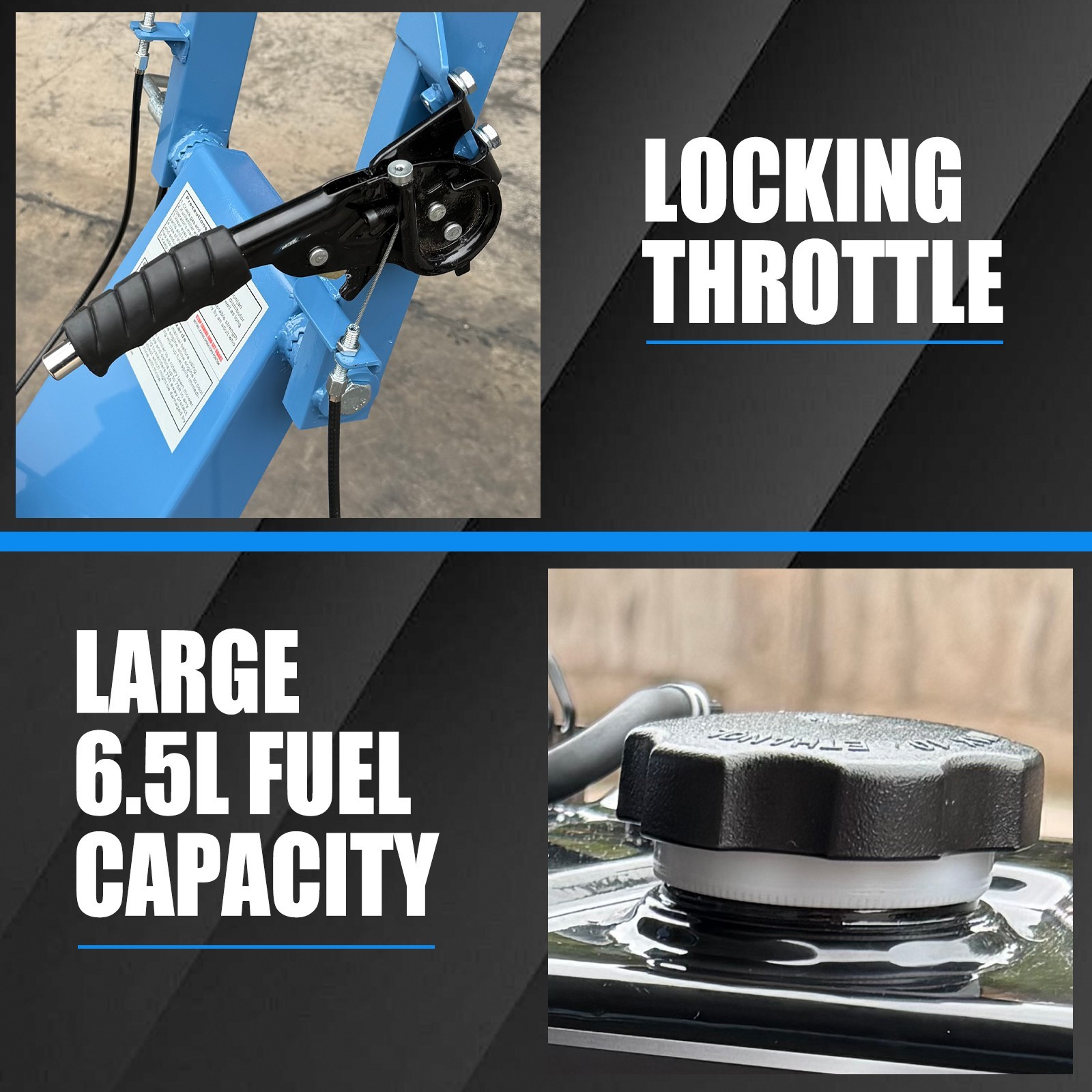 420cc 15HP Stump Grinder, Electric Start, 15'' Cutting Height/10'' Cutting Depth